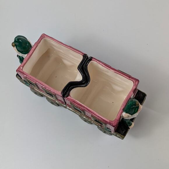 Omnibus Santa Clause Train Sugar Creamer Set Fitz & Floyd 1993 Christmas Vintage - Picture 13 of 16